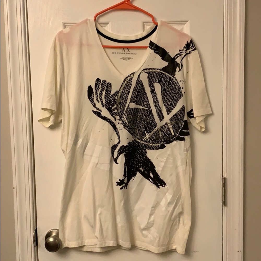 Beige Armani exchange t shirt